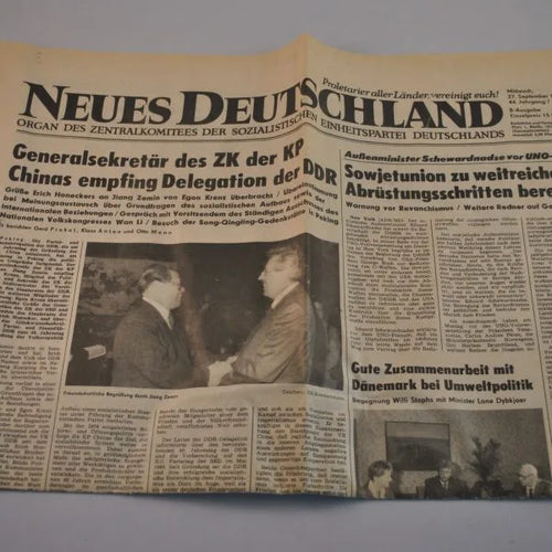 1 ex. Neues Deutschland, 27 sept 1989